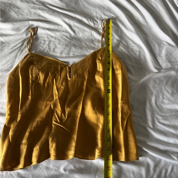 Vintage 90s Victoria’s Secret 100% Silk Camisole Top - Gold Mustard - Picture 5 of 12